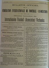 Charter FIFA (1 septembre 1905) original screen