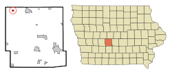 Location of Dawson, Iowa