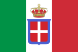 Flag of Italy (1861-1946) crowned