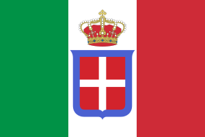 Flag of Italy (1861-1946) crowned