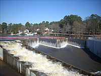 Hope Mills Dam and Spillway high water