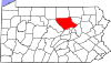 State map highlighting Lycoming County