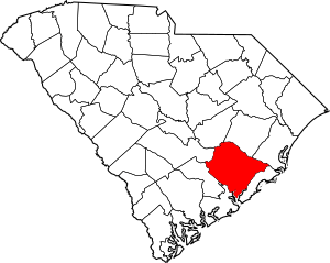 Map of South Carolina highlighting Berkeley County