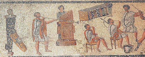 Musicians from Zliten mosaic