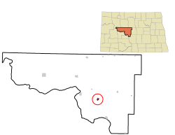 Location of Underwood in McLean County