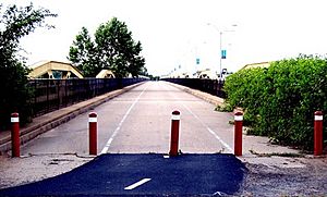 Old bridge across Arkansas River