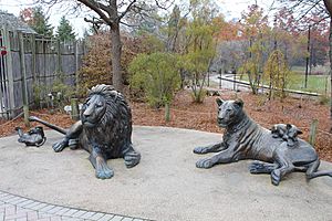 Statues welcoming visitors to Africa!