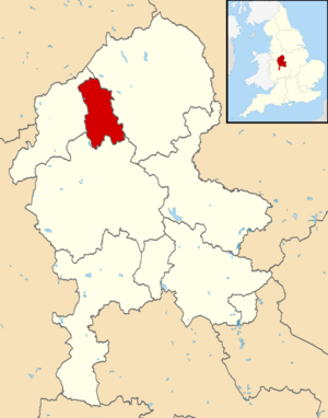 Shown within Staffordshire