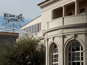 Wilshire Ebell Theater With Directional Sign in Background, 2015