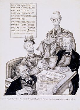 Arthur Szyk (1894-1951). We Must Ask Washington (1944), New York