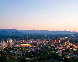 Asheville at dusk