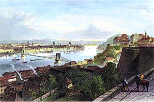 Budapest bridge c1850