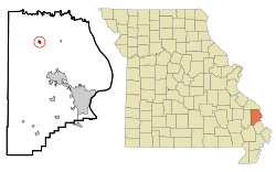 Location of Oak Ridge, Missouri