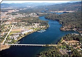 Downtown Post Falls along the Spokane River