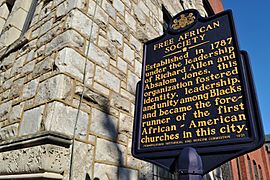 Free African Society Historical Marker 6th and Lombard Sts Philadelphia PA (DSC 3149)