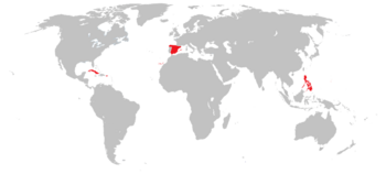 The Kingdom of Spain after the loss of its American territories.