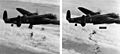 Lancaster I NG128 Dropping Load - Duisburg - Oct 14 - 1944