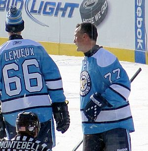 Mario Lemieux and Paul Coffey 2010 Alumni Game 2010-12-31