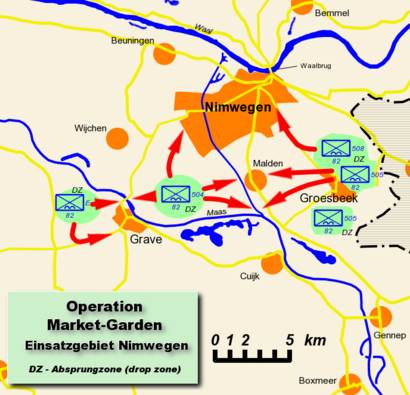 Market-Garden - Karte Nimwegen