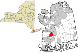 Location in Nassau County and the state of New York