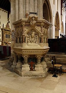 Pulpit Wimborne Minster