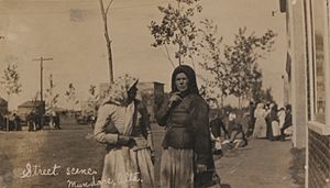 Street scene, Mundare, Alberta (HS85-10-23667)-cr