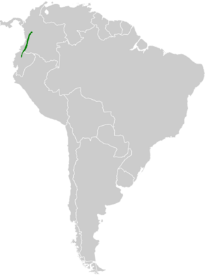 Vireo masteri map.svg