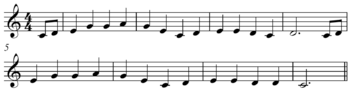 'Oh, Susanna' pentatonic melody