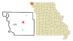 Location of Tarkio, Missouri