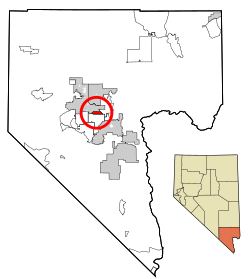 Location of Winchester in Clark County, Nevada