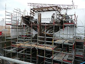 Cutty Sark under restoration after being damaged by fire - geograph.org.uk - 906599