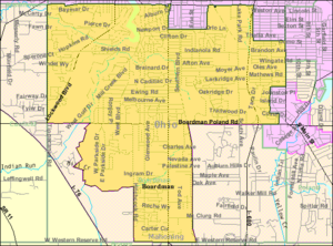 Detailed map of Boardman, Ohio