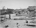 First terrace of Zuni, New Mexico, showing ladders and utensils, 1879 - NARA - 542442