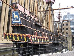 Francis-drake-galleon-southwark-london-uk