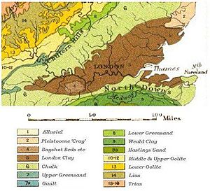 Geological map of London Basin