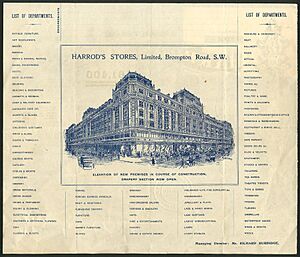 Harrods Stores 1903 Rückseite 