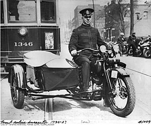 Inspector Charles Greenwood on motorcycle (5431719268)