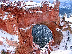 Natural bridge in Bryce Canyon