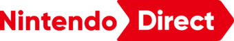 Logo for Nintendo Directs since 2017. The word "Nintendo" is in red, while the word "Direct" is white in a red arrow.