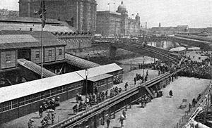 Pier Head floating landing stage (Wonder Book of Engineering Wonders, 1931)