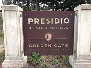 Presidio of San Francisco - Golden Gate National Recreation Area welcome sign