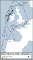 Routes of the Spanish Armada