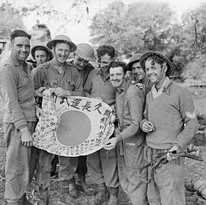 Royal Scots with flag 01-1945