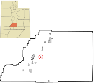 Location in Sevier County and the state of Utah.