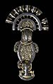 Silver-gilt radiate-headed brooch