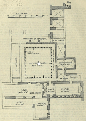 Sligo Abbey, Ireland, ground plan