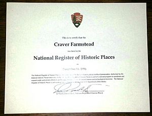 USDI-RHP-certificationCraverFarmstead1996