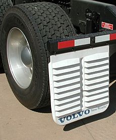 Aerodynamic Mudflaps on Truck