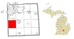 Location within Ingham County