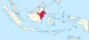 Location of  East Kalimantan  (dark red)[Legend]